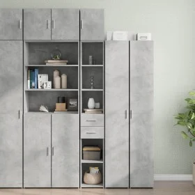 Narrow engineered wood wardrobe in gray concrete, 30x42.5x225 cm by , Sideboards - Ref: Foro24-3281269, Price: 123,23 €, Disc...