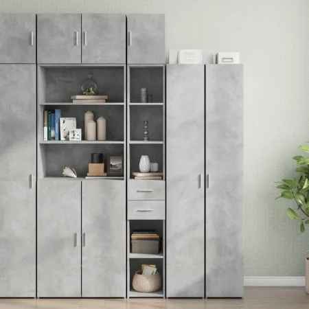 Narrow engineered wood wardrobe in gray concrete, 30x42.5x225 cm by , Sideboards - Ref: Foro24-3281269, Price: 123,23 €, Disc...