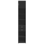 Armario estrecho madera de ingeniería negro 40x42,5x225 cm