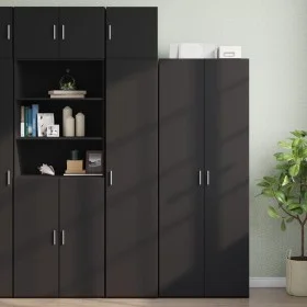 Narrow black engineered wood wardrobe 40x42.5x225 cm by , Sideboards - Ref: Foro24-3281281, Price: 172,99 €, Discount: %