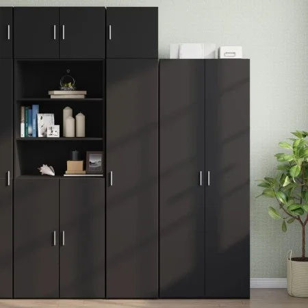Narrow black engineered wood wardrobe 40x42.5x225 cm by , Sideboards - Ref: Foro24-3281281, Price: 172,99 €, Discount: %