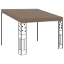 Cenador con montaje en la pared gris taupe 3x3x2,5 m de vidaXL, Carpas y cenadores - Ref: Foro24-312265, Precio: 233,63 €, De...