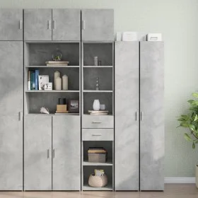 Narrow engineered wood wardrobe in gray concrete, 40x42.5x225 cm by , Sideboards - Ref: Foro24-3281276, Price: 164,33 €, Disc...