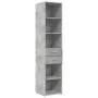 Narrow engineered wood wardrobe in gray concrete, 40x42.5x225 cm by , Sideboards - Ref: Foro24-3281276, Price: 164,33 €, Disc...