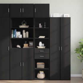 Narrow black engineered wood wardrobe 45x42.5x225 cm by , Sideboards - Ref: Foro24-3281295, Price: 167,63 €, Discount: %