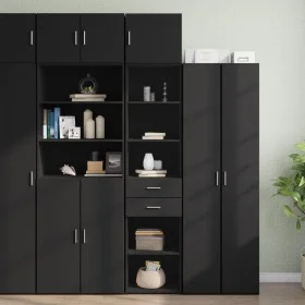 Narrow black engineered wood wardrobe 45x42.5x225 cm by , Sideboards - Ref: Foro24-3281295, Price: 164,85 €, Discount: %