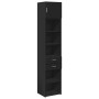 Narrow black engineered wood wardrobe 45x42.5x225 cm by , Sideboards - Ref: Foro24-3281295, Price: 167,63 €, Discount: %