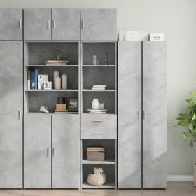 Narrow engineered wood wardrobe in gray concrete, 45x42.5x225 cm by , Sideboards - Ref: Foro24-3281297, Price: 149,85 €, Disc...