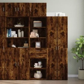 Schmaler Schrank aus geräucherter Eichen-Ingenieurholz 50x42,5x225 cm. von , Sideboards - Ref: Foro24-3281312, Preis: 181,39 ...