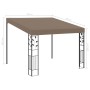 Cenador con montaje en la pared gris taupe 3x3x2,5 m de vidaXL, Carpas y cenadores - Ref: Foro24-312265, Precio: 233,63 €, De...