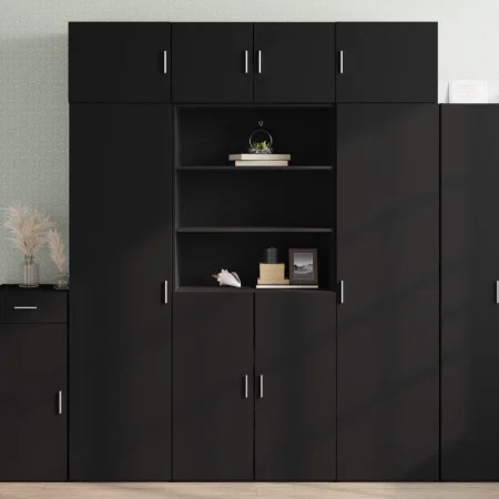 Armario de madera de ingeniería negro 80x42,5x225 cm de , Aparadores - Ref: Foro24-3281344, Precio: 262,73 €, Descuento: %