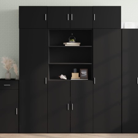 Engineered wood black wardrobe 80x42.5x225 cm by , Sideboards - Ref: Foro24-3281344, Price: 267,14 €, Discount: %