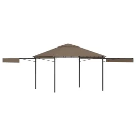 Gazebo with double extendable taupe gray roof 3x3x2.75m 180g/m² by vidaXL, Tents and gazebos - Ref: Foro24-312268, Price: 237...