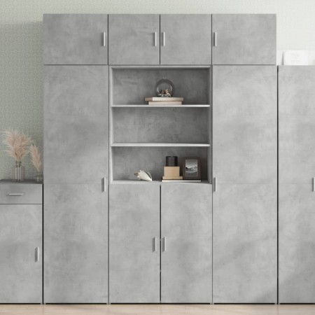 Engineered wood wardrobe in concrete grey, 80x42.5x225 cm by , Sideboards - Ref: Foro24-3281346, Price: 250,19 €, Discount: %