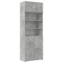 Engineered wood wardrobe in concrete grey, 80x42.5x225 cm by , Sideboards - Ref: Foro24-3281346, Price: 250,19 €, Discount: %