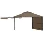 Gazebo with double extendable taupe gray roof 3x3x2.75m 180g/m² by vidaXL, Tents and gazebos - Ref: Foro24-312268, Price: 237...