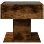 Center table and LED smoked oak engineered wood 50x50x45cm by , Coffee table - Ref: Foro24-847529, Price: 92,95 €, Discount: %