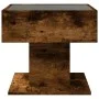 Center table and LED smoked oak engineered wood 50x50x45cm by , Coffee table - Ref: Foro24-847529, Price: 92,95 €, Discount: %