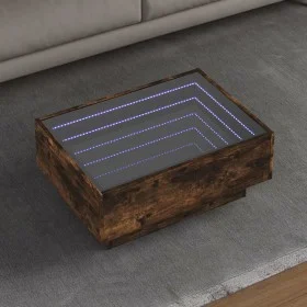 Center table and LED smoked oak engineered wood 70x50x30cm by , Coffee table - Ref: Foro24-847515, Price: 117,72 €, Discount: %