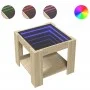Center table and LED engineered wood Sonoma oak 53x53x45 cm by , Coffee table - Ref: Foro24-847541, Price: 86,73 €, Discount: %