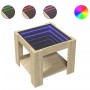 Mitteltisch und LED aus Sonoma-Eichenfurnierholz 53x53x45 cm. von , Couchtisch - Ref: Foro24-847541, Preis: 88,04 €, Rabatt: %