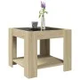 Center table and LED engineered wood Sonoma oak 53x53x45 cm by , Coffee table - Ref: Foro24-847541, Price: 86,73 €, Discount: %