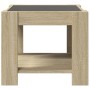 Mitteltisch und LED aus Sonoma-Eichenfurnierholz 53x53x45 cm. von , Couchtisch - Ref: Foro24-847541, Preis: 88,04 €, Rabatt: %