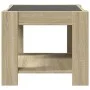 Center table and LED engineered wood Sonoma oak 53x53x45 cm by , Coffee table - Ref: Foro24-847541, Price: 86,73 €, Discount: %
