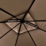 Cenador con techo extensible doble gris taupe 3x3x2,75m 180g/m² de vidaXL, Carpas y cenadores - Ref: Foro24-312268, Precio: 2...