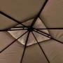 Gazebo with double extendable taupe gray roof 3x3x2.75m 180g/m² by vidaXL, Tents and gazebos - Ref: Foro24-312268, Price: 237...