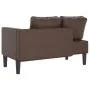 Chaiselongue-Sofa mit braunen Kunstlederkissen. von , Tagesbetten - Ref: Foro24-4007566, Preis: 154,95 €, Rabatt: %