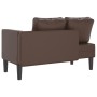 Daybed sofa with brown synthetic leather cushions by , Daybeds - Ref: Foro24-4007566, Price: 157,13 €, Discount: %
