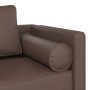 Daybed sofa with brown synthetic leather cushions by , Daybeds - Ref: Foro24-4007566, Price: 157,13 €, Discount: %