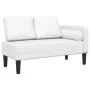 Chaiselongue-Sofa mit weißen Kunstlederkissen. von , Tagesbetten - Ref: Foro24-4007564, Preis: 166,04 €, Rabatt: %