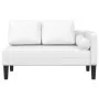 Chaiselongue-Sofa mit weißen Kunstlederkissen. von , Tagesbetten - Ref: Foro24-4007564, Preis: 166,04 €, Rabatt: %