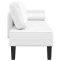 Chaiselongue-Sofa mit weißen Kunstlederkissen. von , Tagesbetten - Ref: Foro24-4007564, Preis: 166,04 €, Rabatt: %