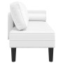 Chaiselongue-Sofa mit weißen Kunstlederkissen. von , Tagesbetten - Ref: Foro24-4007564, Preis: 171,01 €, Rabatt: %
