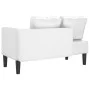 Chaiselongue-Sofa mit weißen Kunstlederkissen. von , Tagesbetten - Ref: Foro24-4007564, Preis: 166,04 €, Rabatt: %