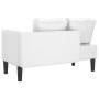 Chaiselongue-Sofa mit weißen Kunstlederkissen. von , Tagesbetten - Ref: Foro24-4007564, Preis: 171,01 €, Rabatt: %