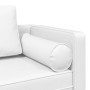 Chaiselongue-Sofa mit weißen Kunstlederkissen. von , Tagesbetten - Ref: Foro24-4007564, Preis: 171,01 €, Rabatt: %