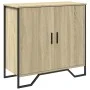 Engineered wood sideboard in Sonoma oak 78x35.5x74.5 cm by , Sideboards - Ref: Foro24-848540, Price: 69,70 €, Discount: %