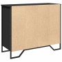 Engineered wood black sideboard 91x35.5x74.5 cm by , Sideboards - Ref: Foro24-848549, Price: 69,05 €, Discount: %