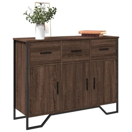 Engineered wood brown oak sideboard 97x32.5x74.5 cm by , Sideboards - Ref: Foro24-848563, Price: 104,85 €, Discount: %