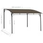 Garden parasol awning in taupe grey, 3x3x2.55 m by vidaXL, Tents and gazebos - Ref: Foro24-312254, Price: 198,57 €, Discount: %