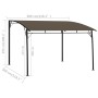 Toldo parasol de jardín gris taupe 3x3x2,55 m de vidaXL, Carpas y cenadores - Ref: Foro24-312254, Precio: 202,49 €, Descuento: %