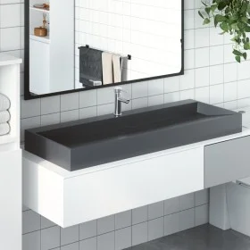 Mineral-/Anthrazit-Marmorwaschbecken 120x46x11 cm von , Sinkt - Ref: Foro24-155986, Preis: 254,34 €, Rabatt: %