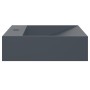 Cast mineral/marble anthracite washbasin 50x38x13 cm by , Sinks - Ref: Foro24-155984, Price: 159,24 €, Discount: %