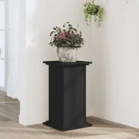 Pflanzenständer aus schwarzem Ingenieurholz 33x33x60 cm von , Topfständer - Ref: Foro24-852961, Preis: 47,96 €, Rabatt: %