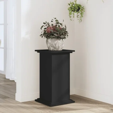 Plant stands made of black engineered wood, 33x33x60 cm. by , Pot stands - Ref: Foro24-852961, Price: 47,96 €, Discount: %