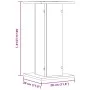 Pflanzenständer 2 Stück aus Eichenholz in Braun 30x30x60 cm von , Topfständer - Ref: Foro24-3307861, Preis: 54,60 €, Rabatt: %